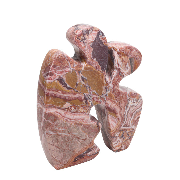 Elani Carved Marble Accent Sculpture - Red Ochre