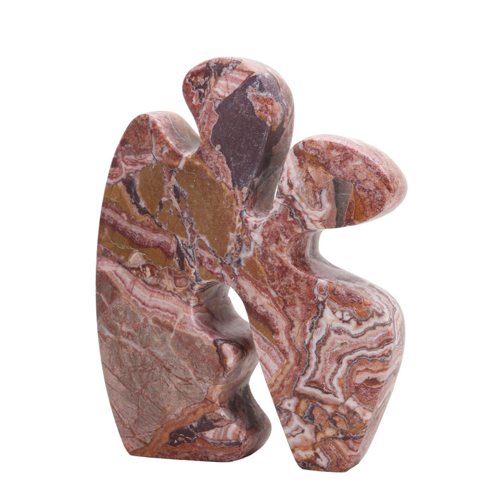 Elani Carved Marble Accent Sculpture - Red Ochre