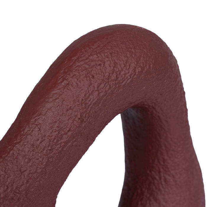 Obira Organic Shape Marble Sculpture - Maroon