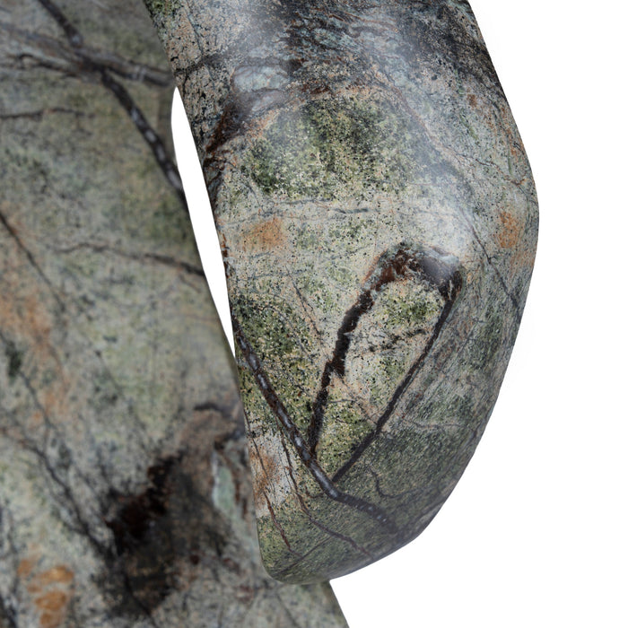 Orvia Sea Waves Marble Sculpture - Green