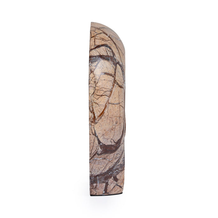 Orvia Sea Waves Marble Sculpture - Brown