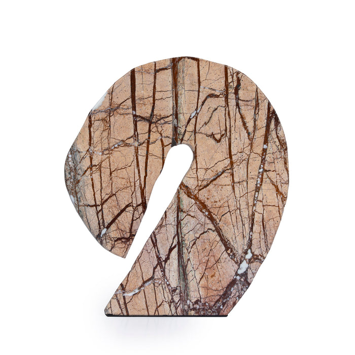 Orvia Sea Waves Marble Sculpture - Brown