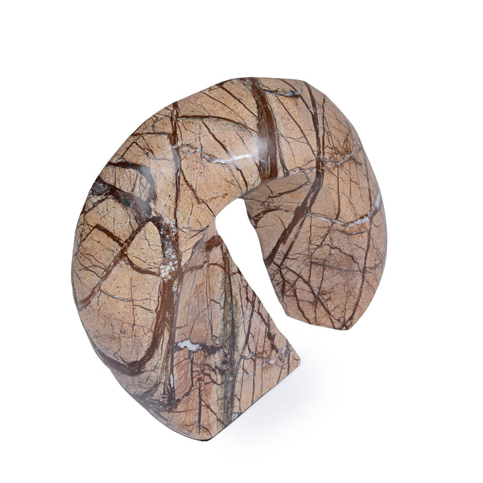 Orvia Sea Waves Marble Sculpture - Brown