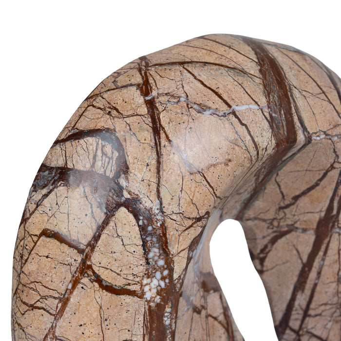 Orvia Sea Waves Marble Sculpture - Brown