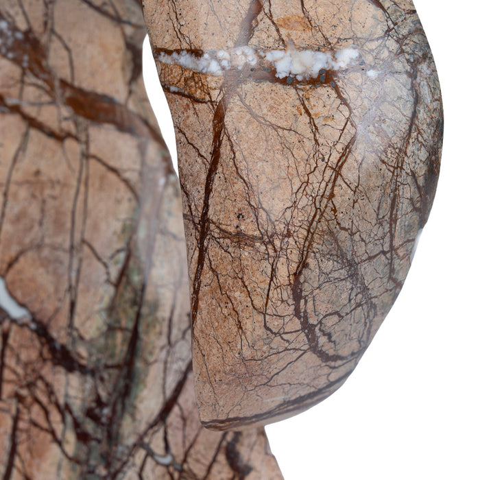 Orvia Sea Waves Marble Sculpture - Brown