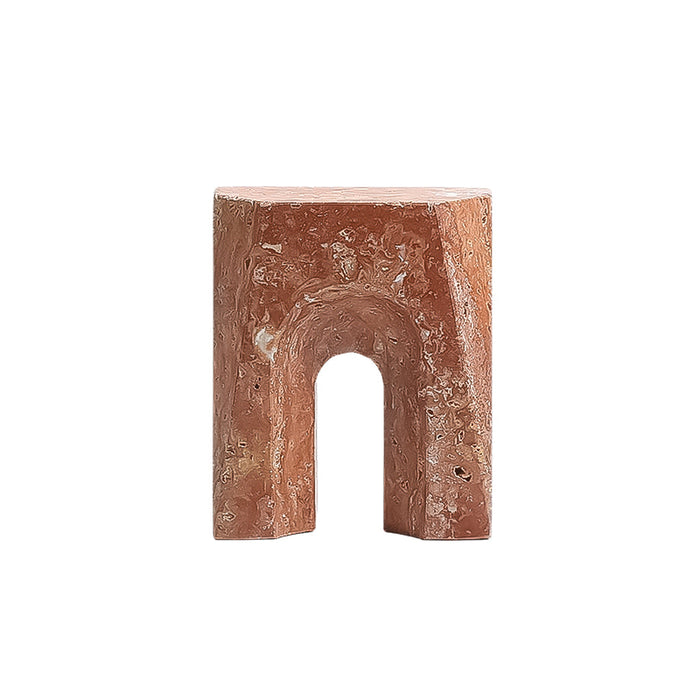 Brava Arch Short Marble Sclupture - Red (CFB-T24002B)