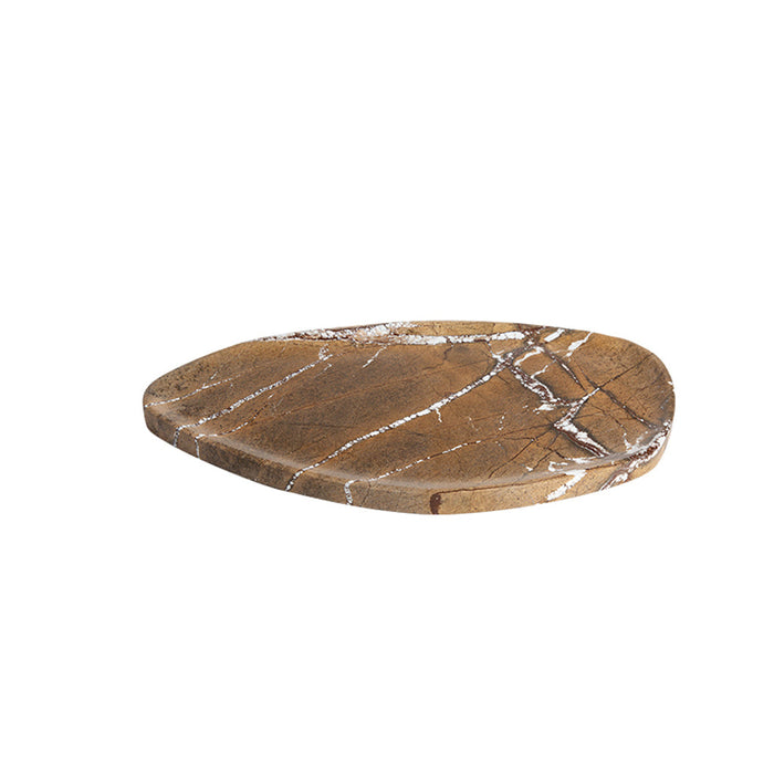 Orva Leaf Shaped Marble Plate - Coffee (CFB-T23003)
