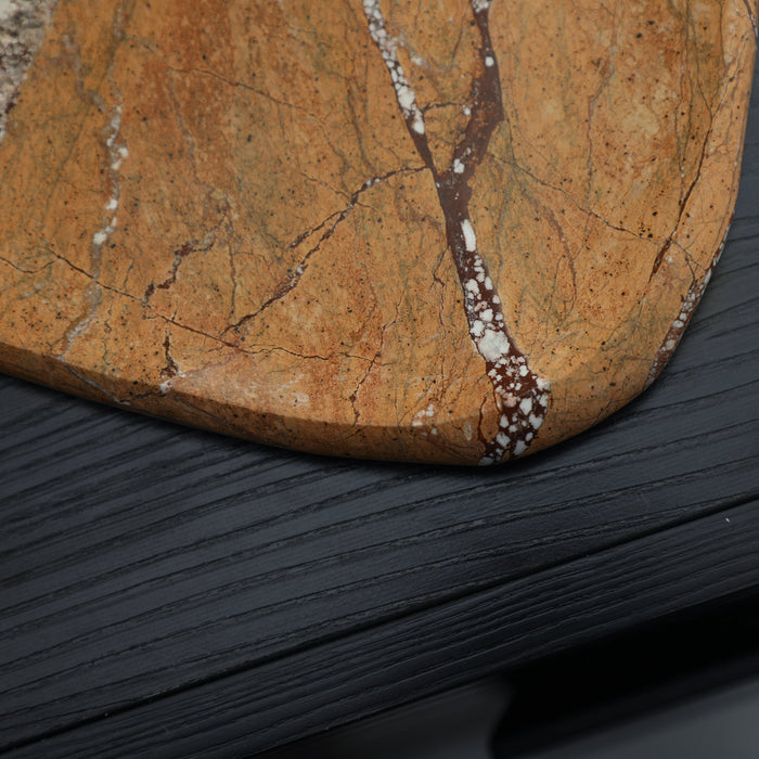 Orva Leaf Shaped Marble Plate - Coffee (CFB-T23003)