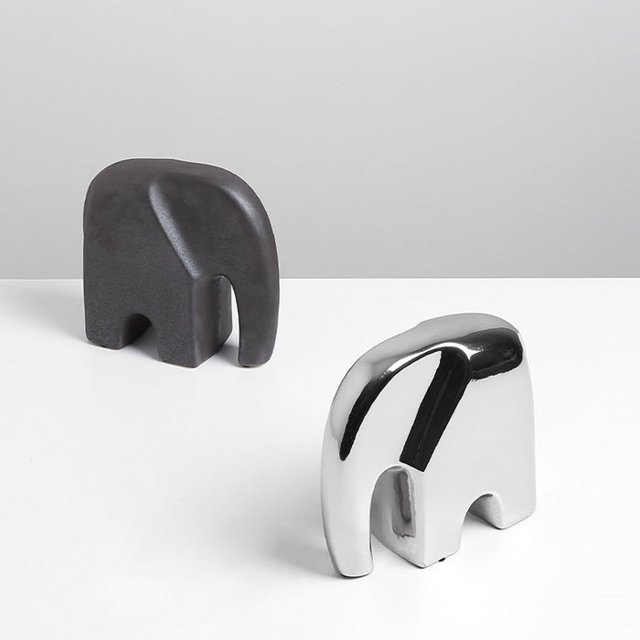 Ceramic Elephant Sclupture - Silver (CFD-D22098)