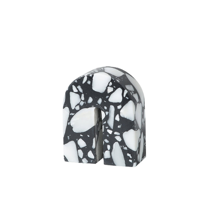 Orra Arch Decorative Marble Sclupture B - Black & White (CFB-T2209B)