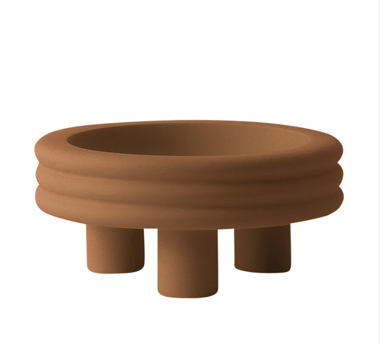 Dune Round Hight Plate - Brown (CFC-SZ2175B)