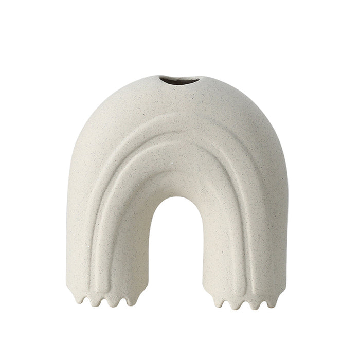 Erolin Ceramic Curved Arch Ornament - White (CFD-D25011)