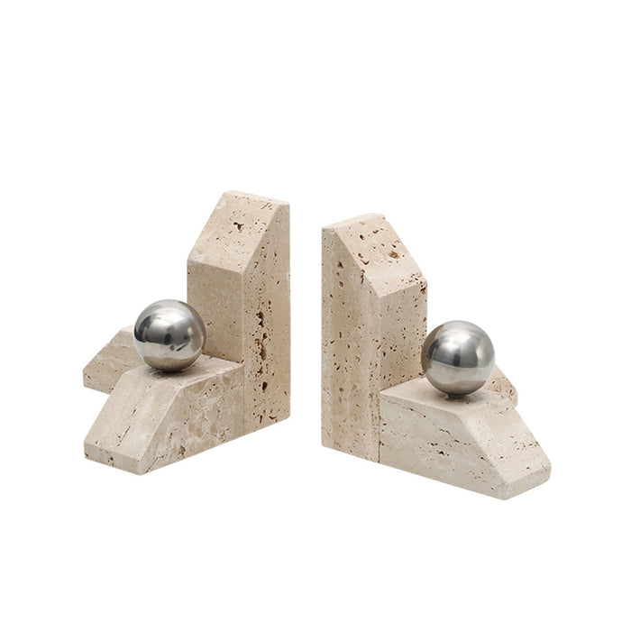 Mirello Marble Ballpoint Bookend - Yellow (CFB-T25031)