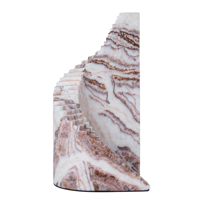 Tavira Step Marble Sculpture - Red Ochre