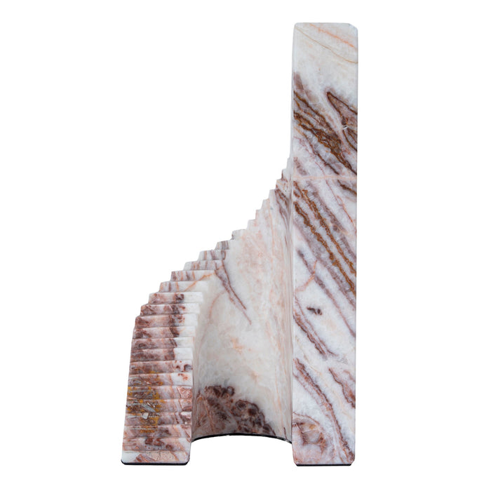 Tavira Step Marble Sculpture - Red Ochre