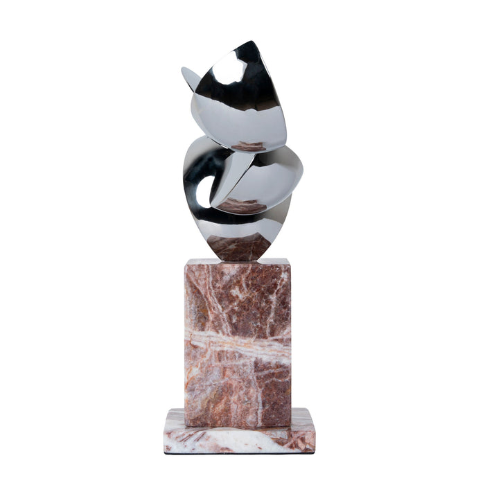 Avela Silver Winged Sculpture - Red Ochre