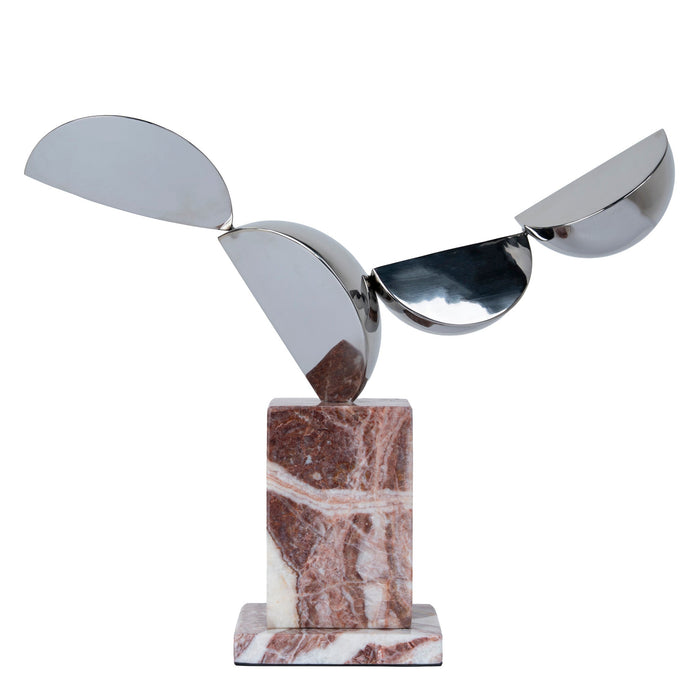 Avela Silver Winged Sculpture - Red Ochre