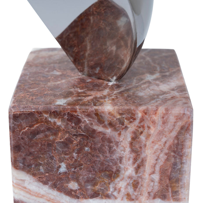 Avela Silver Winged Sculpture - Red Ochre
