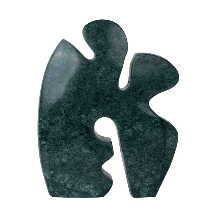 Elani Carved Marble Accent Sculpture - Green