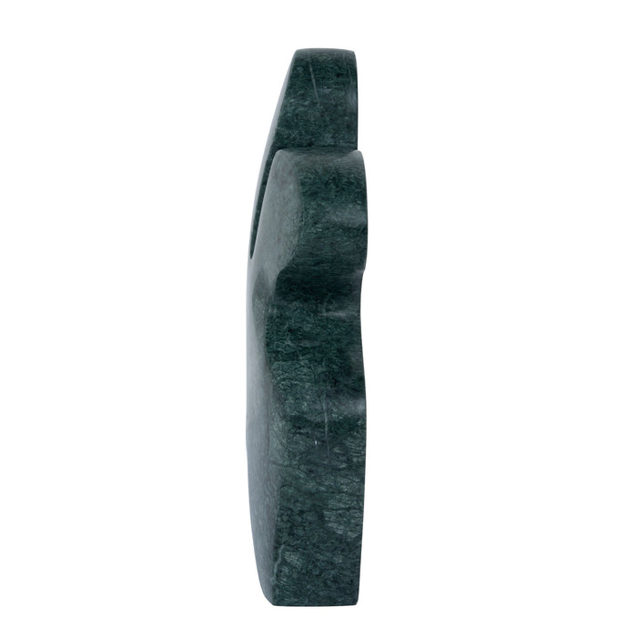 Elani Carved Marble Accent Sculpture - Green