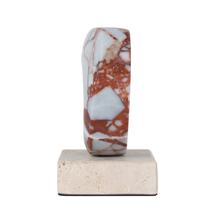 Arin Halo Marble Sculpture - Bulgari Red