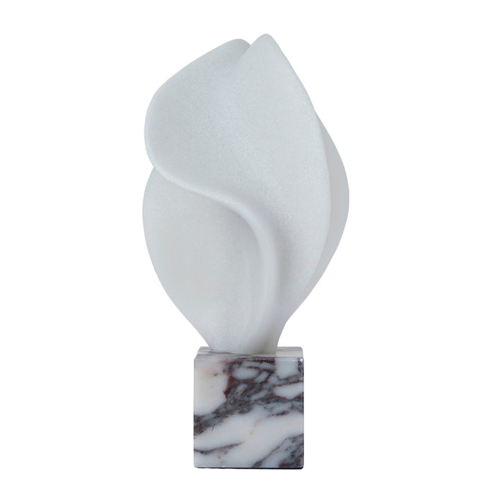 Marisca Geometric Marble Sculpture - Bulgari White