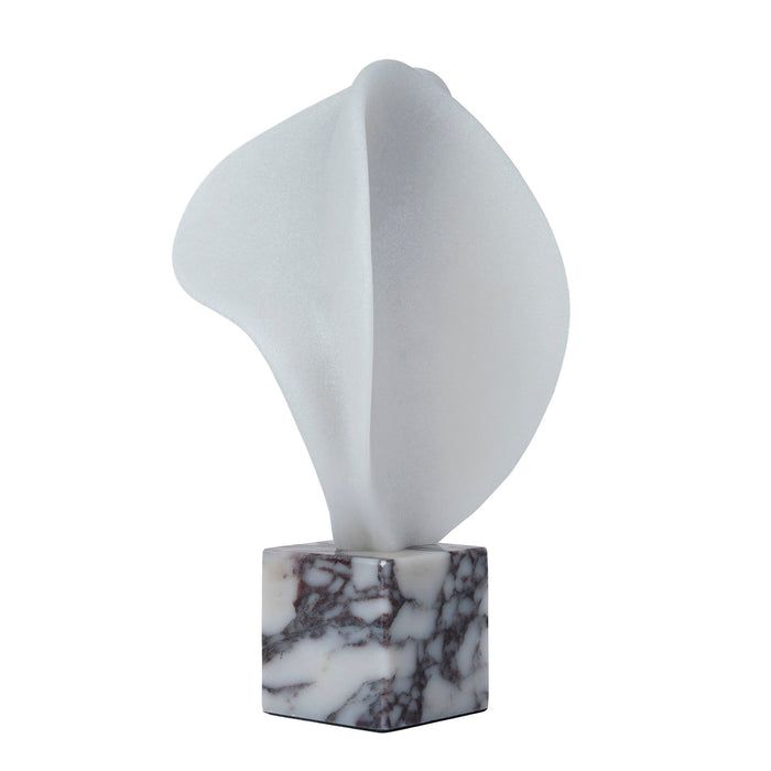 Marisca Geometric Marble Sculpture - Bulgari White