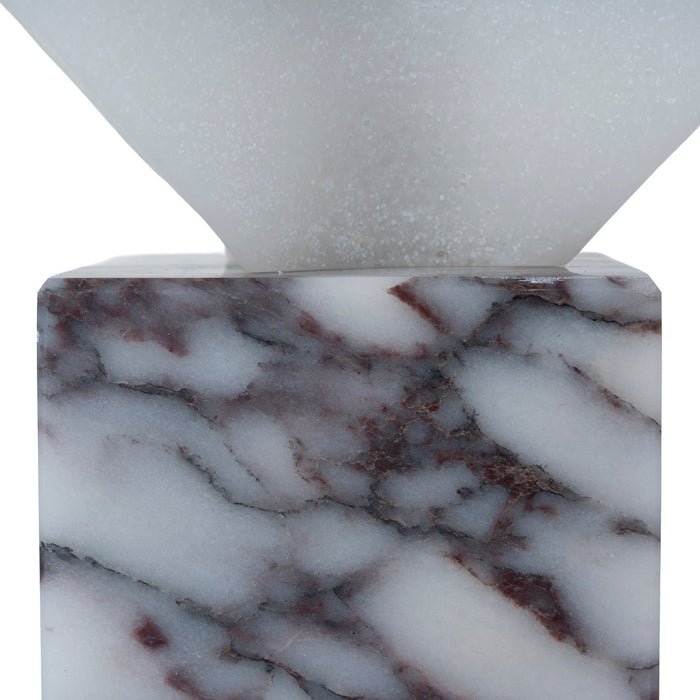 Marisca Geometric Marble Sculpture - Bulgari White