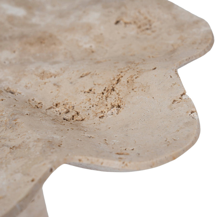 Paloma Petal-Shaped Petal Shaped Travertine Vase - Beige