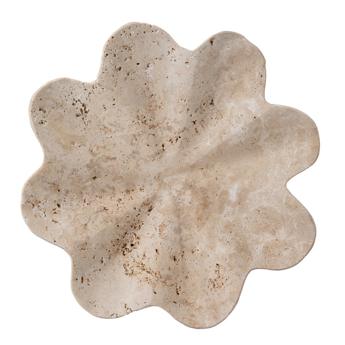 Paloma Petal-Shaped Petal Shaped Travertine Vase - Beige