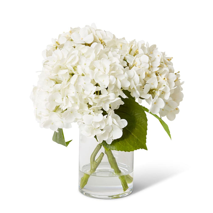 Hydrangea Mix White - White/Clear, 29cm (H)
