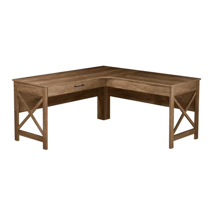 Alaska L-Desk - Rustic Oak