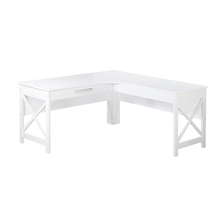 Alaska L-Desk - Distressed White