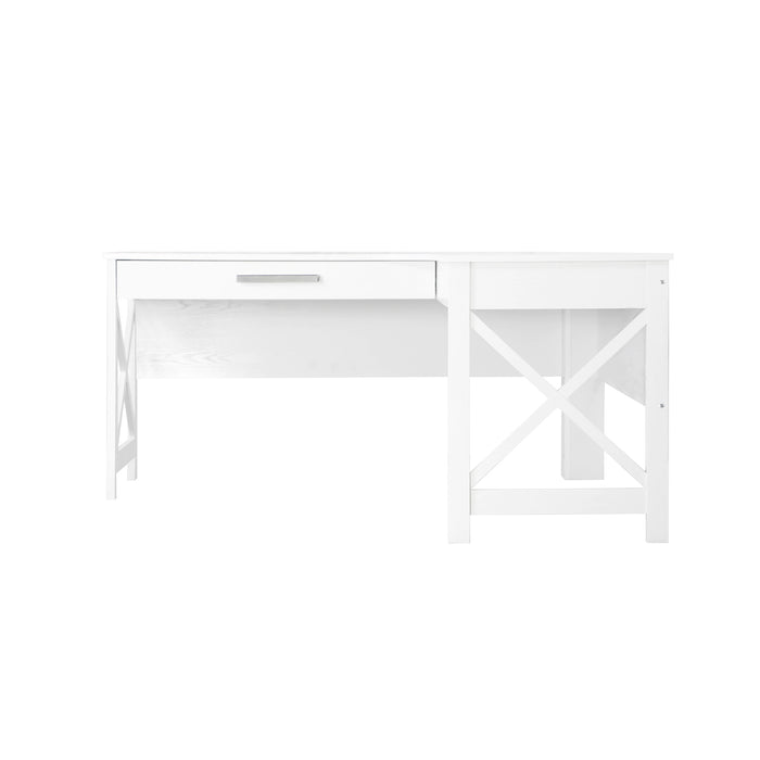 Alaska L-Desk - Distressed White