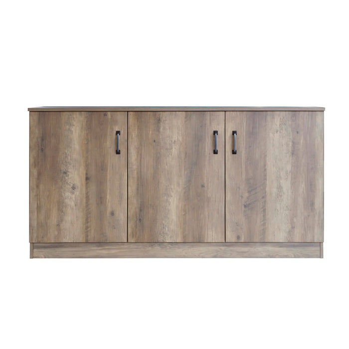 Burkardt 3 Doors Credenza In Rustic Oak