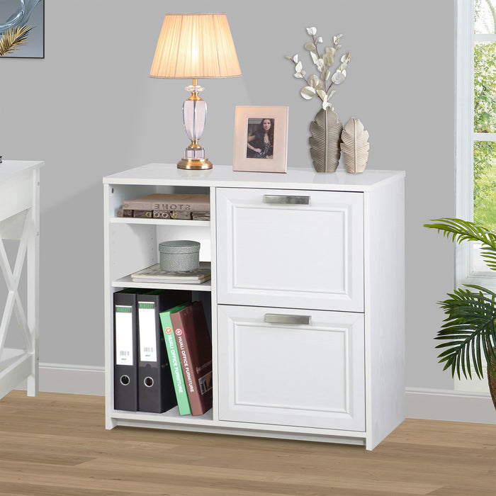 Alaska 2 Drawer File Cabinet - White