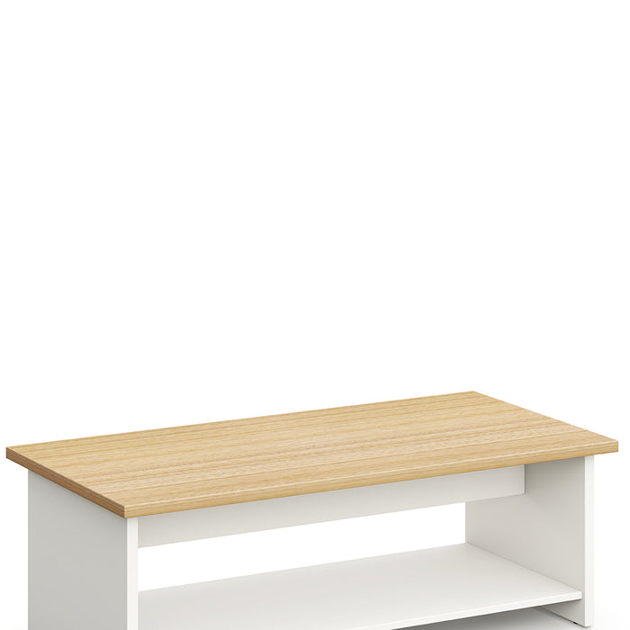 Esma Coffee Table Rhine Light Oak and White