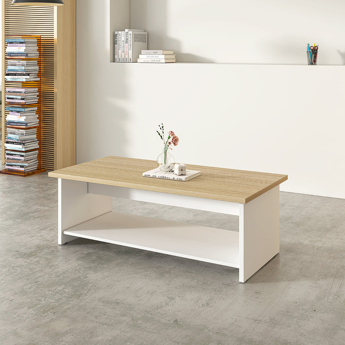 Esma Coffee Table Rhine Light Oak and White