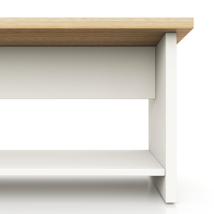 Esma Coffee Table Rhine Light Oak and White