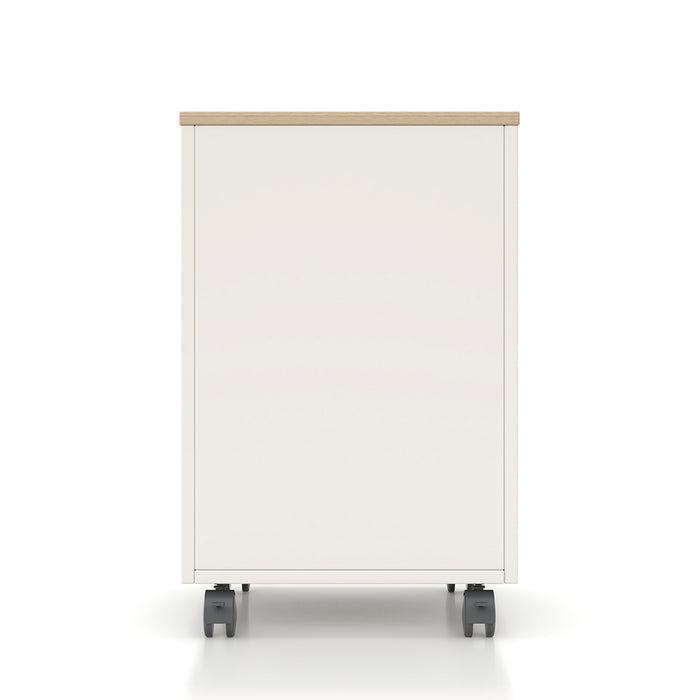 Esma Mobile Pedestal Rhine Light Oak and White