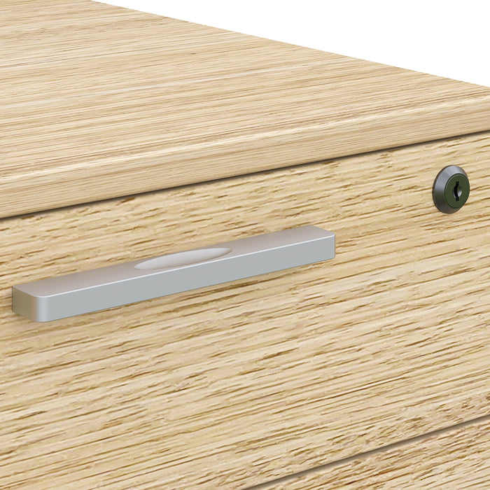 Esma Mobile Pedestal Rhine Light Oak and White