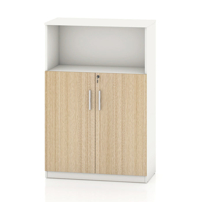 Esma 1.2m Freestanding Cabinet Rhine Light Oak and White