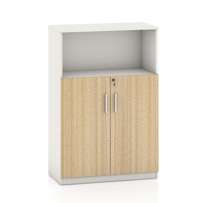 Esma 1.2m Freestanding Cabinet Rhine Light Oak and White