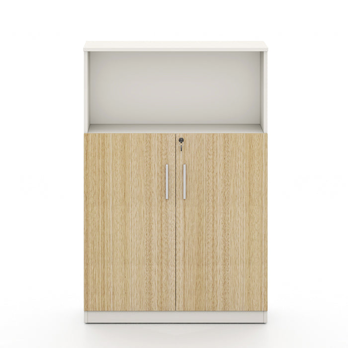 Esma 1.2m Freestanding Cabinet Rhine Light Oak and White