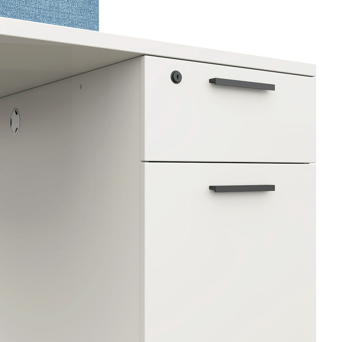 Emery 2-Seater Office Table White