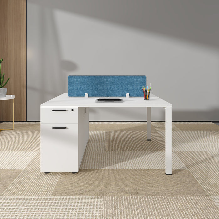 Emery 2-Seater Office Table White
