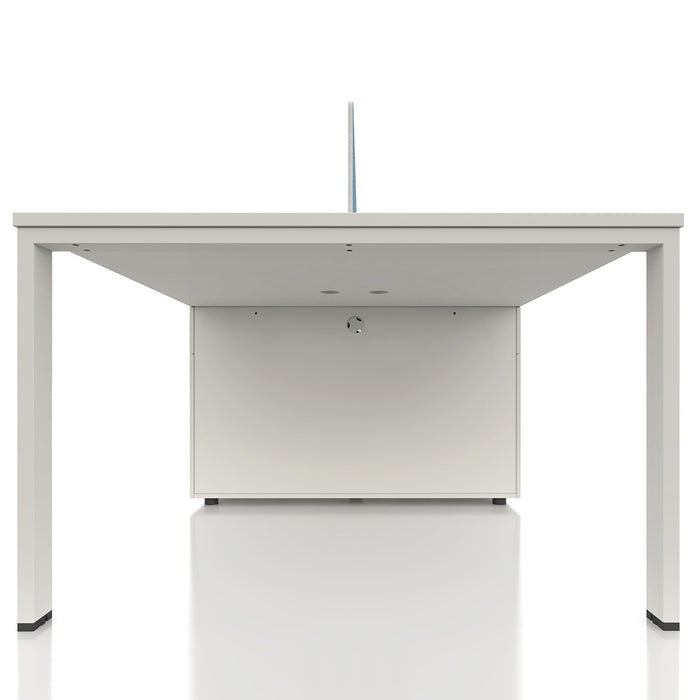 Emery 2-Seater Office Table White