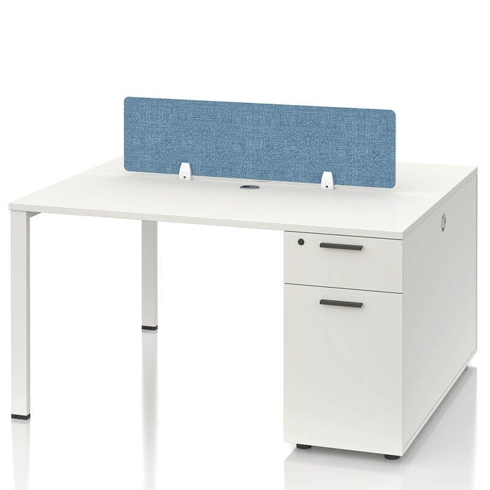 Emery 2-Seater Office Table White