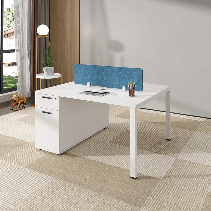 Emery 2-Seater Office Table White