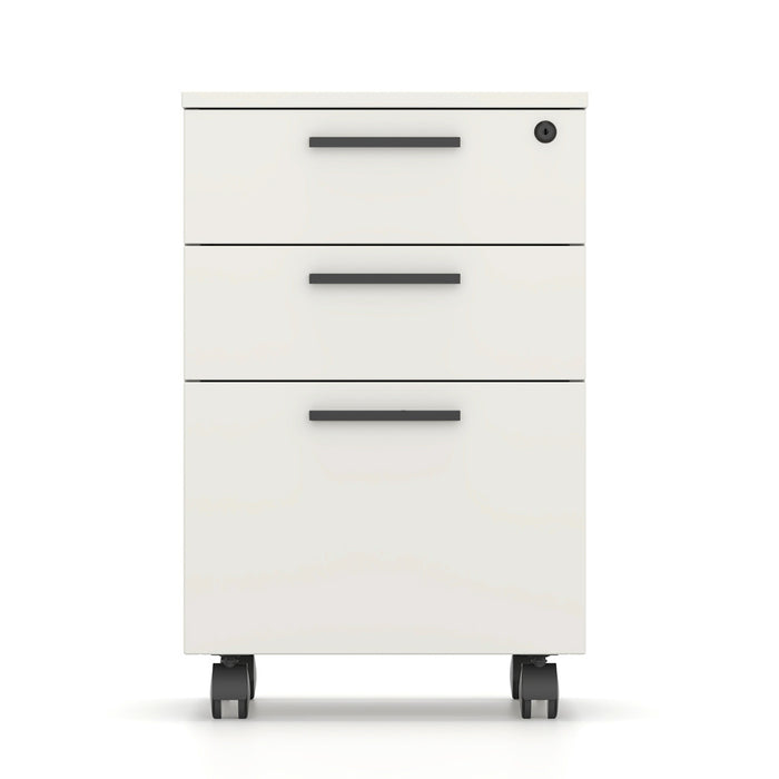 Emery Mobile Pedestal Filing Cabinet White